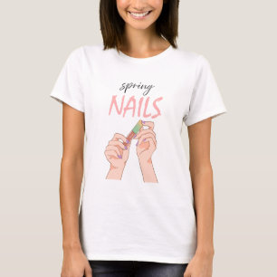 T-shirt Ongles de printemps – Style brillant