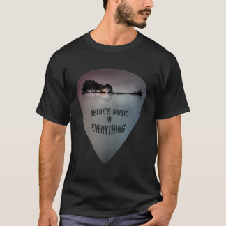 T-shirt Onglet de guitare Distressed Lake Réflexions Guita