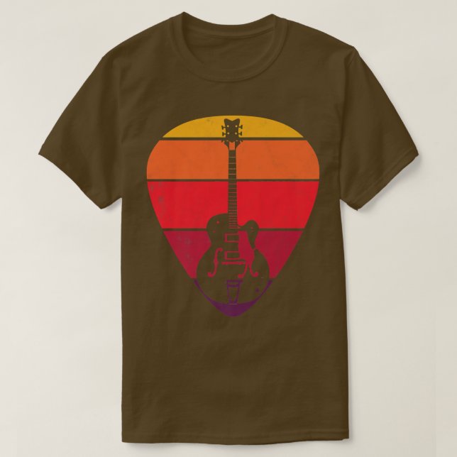 T-shirt Onglet de guitare électrique rétro (Design devant)