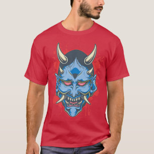 T-shirt Oni Demon Mask - Japanese Evil Mythical Creator P