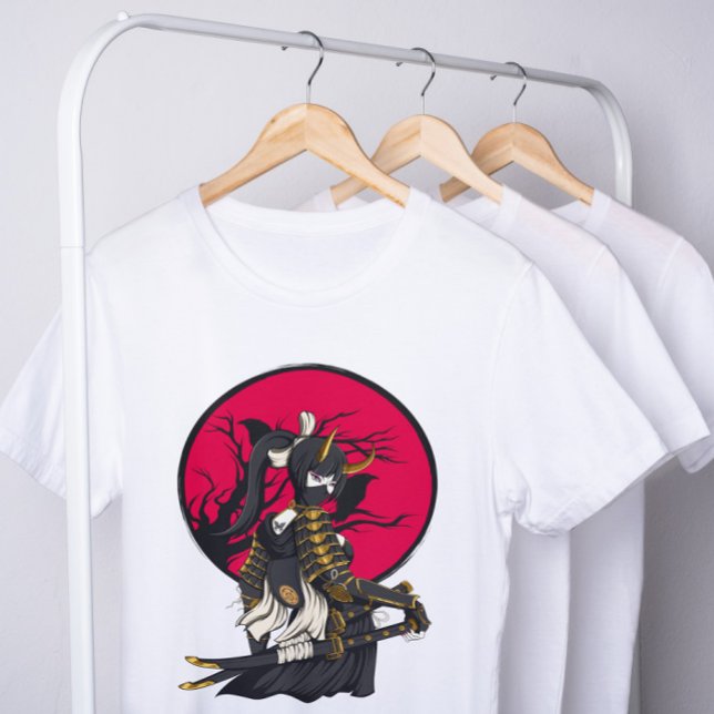 T-shirt Oni Girl Samurai (Créateur téléchargé)