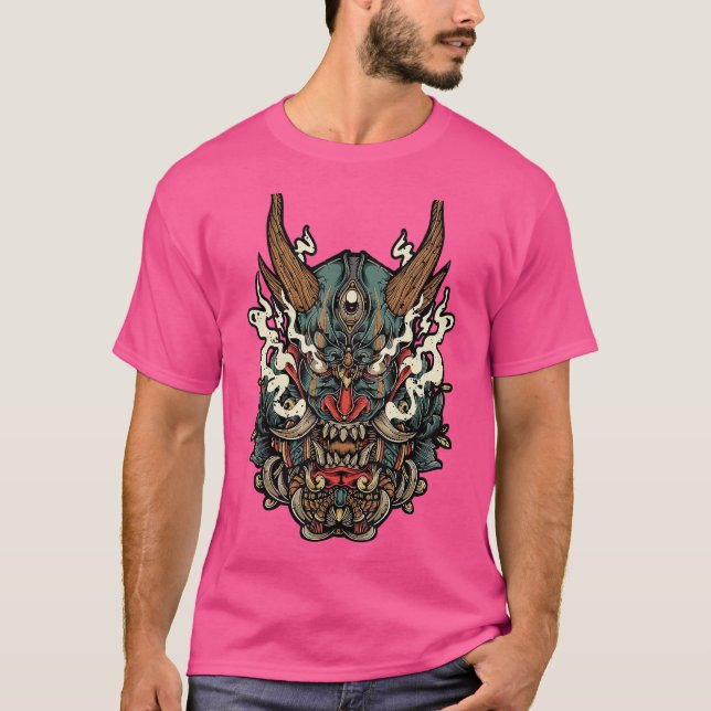 T-shirt Oni Yokai Demon Mystic Legend Angry Japanese Mytho (Devant)