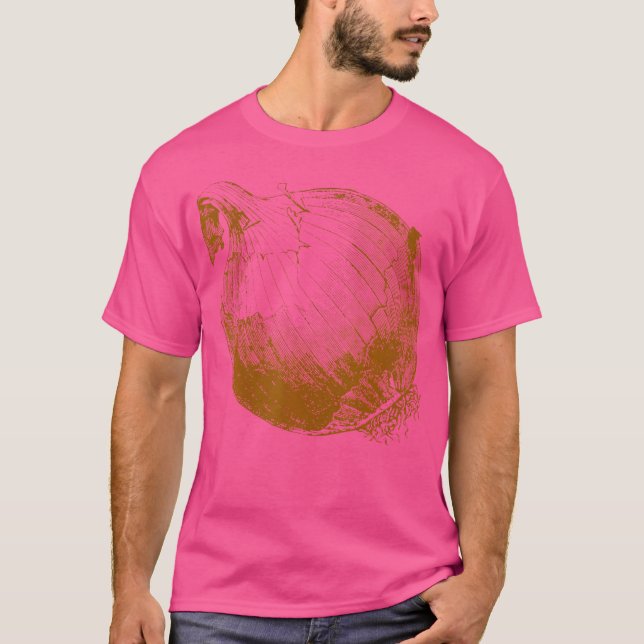 T-shirt Onion Vegetable Vegetarian Onion (Devant)