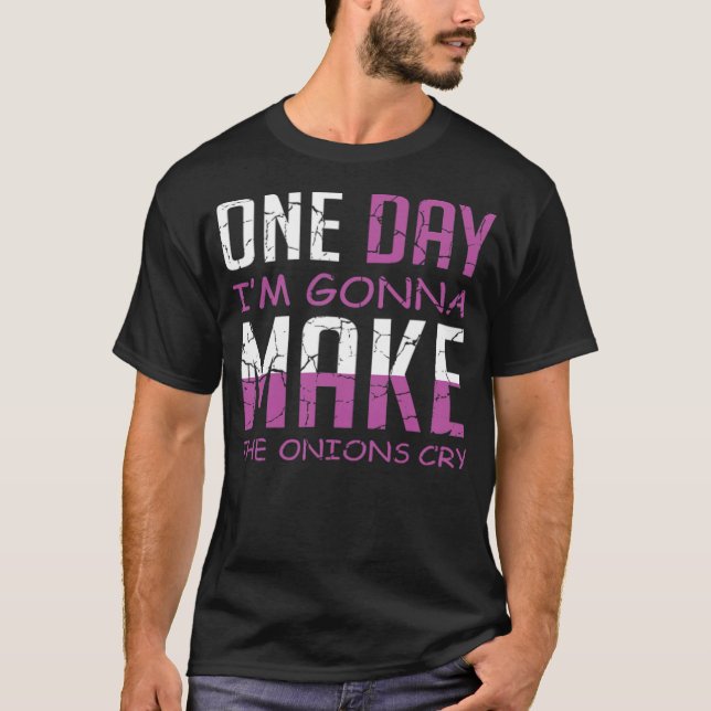 T-shirt Onions Cry Cook ou Chef thème de l'espace annivers (Devant)