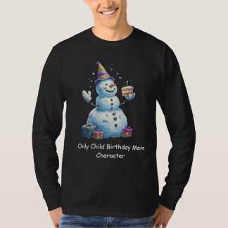 T-shirt Only Child Birthday Main Character Design