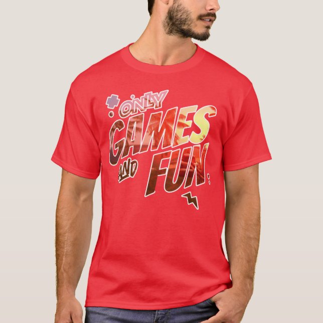 T-shirt Only Games And Fun vintage boy (Devant)