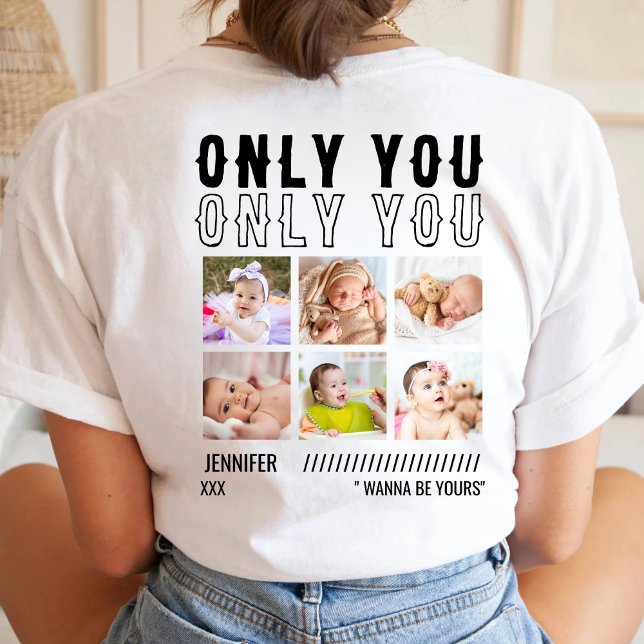T-shirt Only You Custom Photo Collage Birthday Husband (Créateur téléchargé)