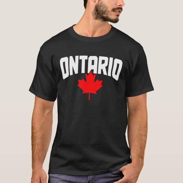 T-shirt Ontario Feuille d'érable Canada Fierté canadienne  (Devant)