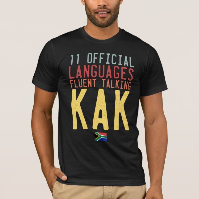 T-shirt Onze langues officielles Afrique du Sud Talk Kak (Devant)