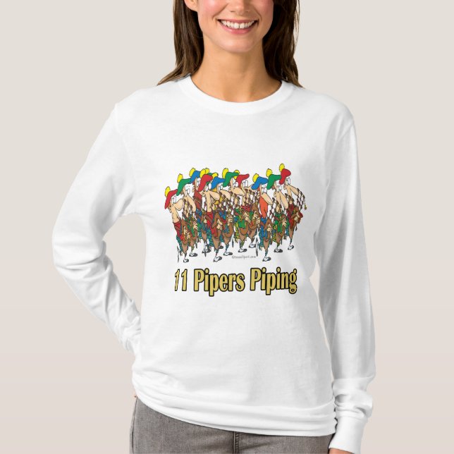 T-shirt onze pipettes piping 11e jour de noël (Devant)