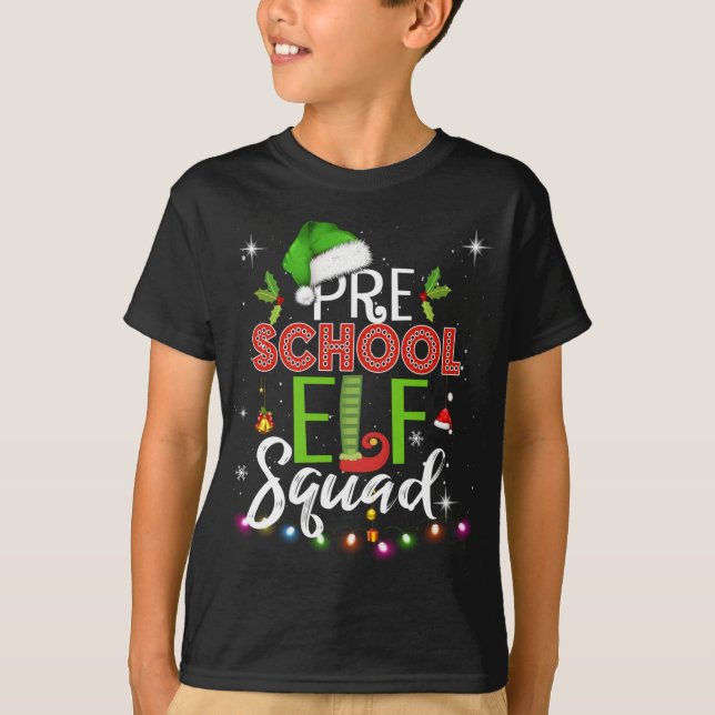 T-shirt Onze Squad Pre School Christmas Teacher (Devant)