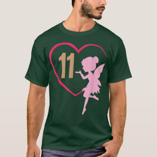 T-shirt Onzième 11e anniversaire fée fée conte fille princ