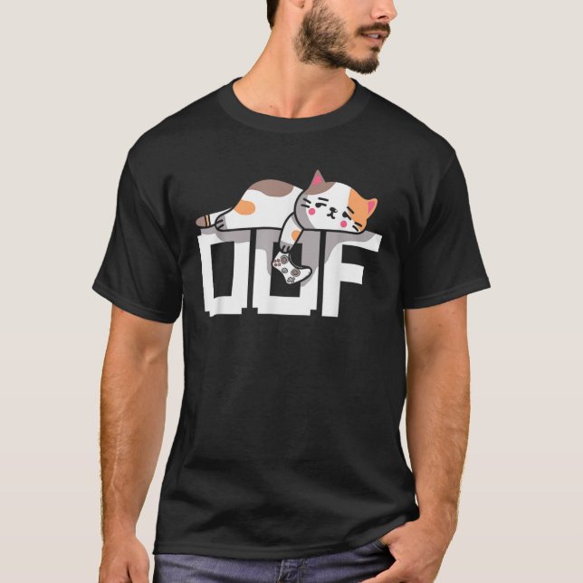 T-shirt Oof Gamer Meme - Noob Internet Culture Gamer Cat (Devant)