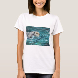 T-shirt Ooh Goody Lunchtime Sea Otter Peinture