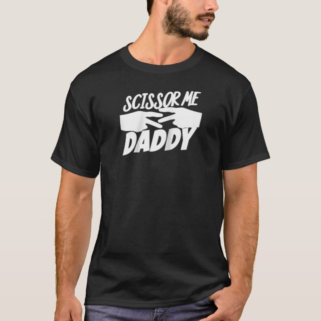 T-shirt Ooooh Scissor Me Daddy Raglan Baseball Tee (Devant)