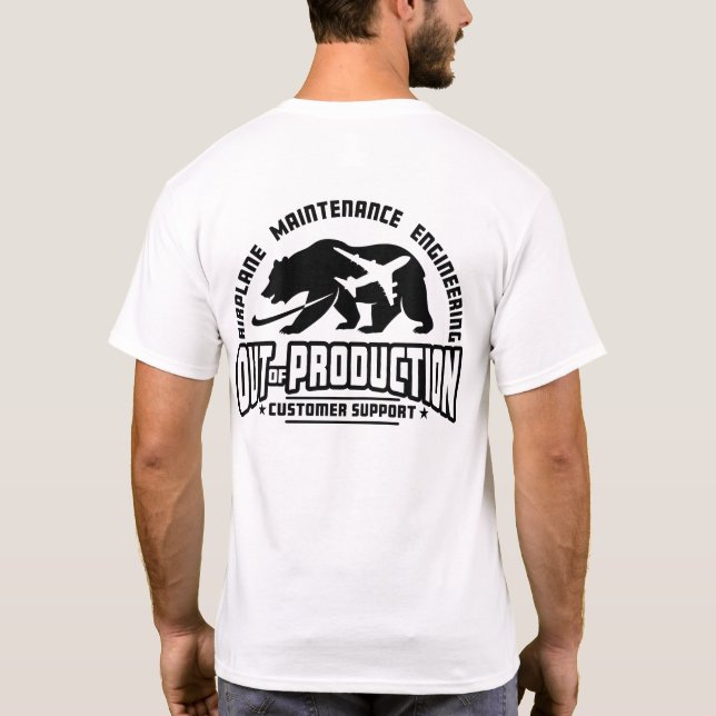 T-shirt OoP - Retour - Noir sur chemises légères (Dos)