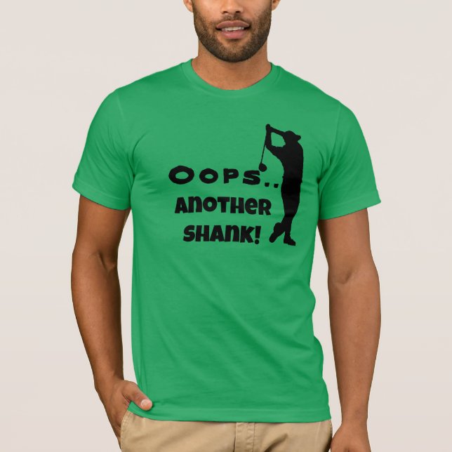 T-shirt OOPS personnalisables, Autre Shank Tee, Funny Golf (Devant)