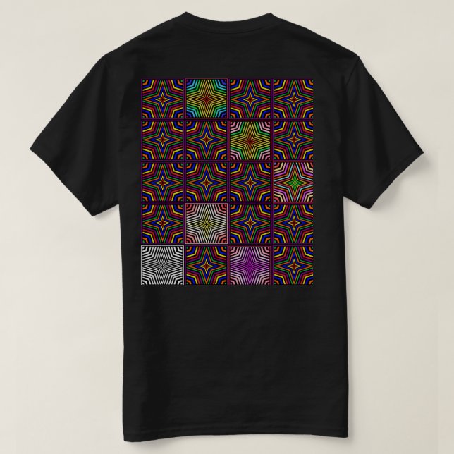 T-shirt Op Art Zebra Stripe Marocaine Carrelage 2 (Design dos)