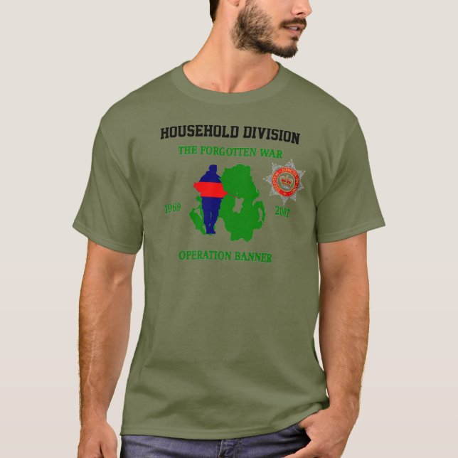 T-shirt op de bannière de Division de ménage (Devant)