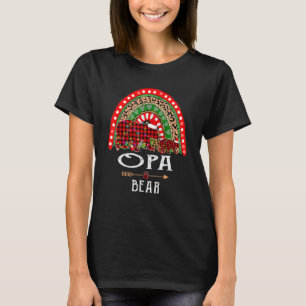 T-shirt Opa Bear Noël Rainbow Leopard Famille Christma