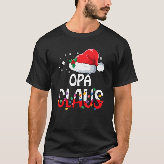 T-shirt Opa Claus Pyjama de Noël Famille Correspondant Noë (Devant)