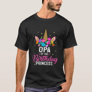 T-shirt Opa De L'Anniversaire Princesse Funny Unicorn Birt