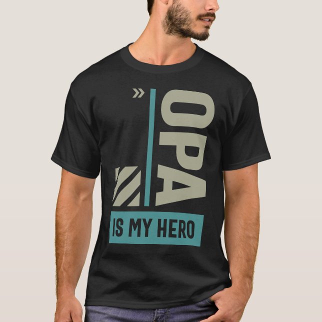 T-shirt Opa est mon héros (Devant)
