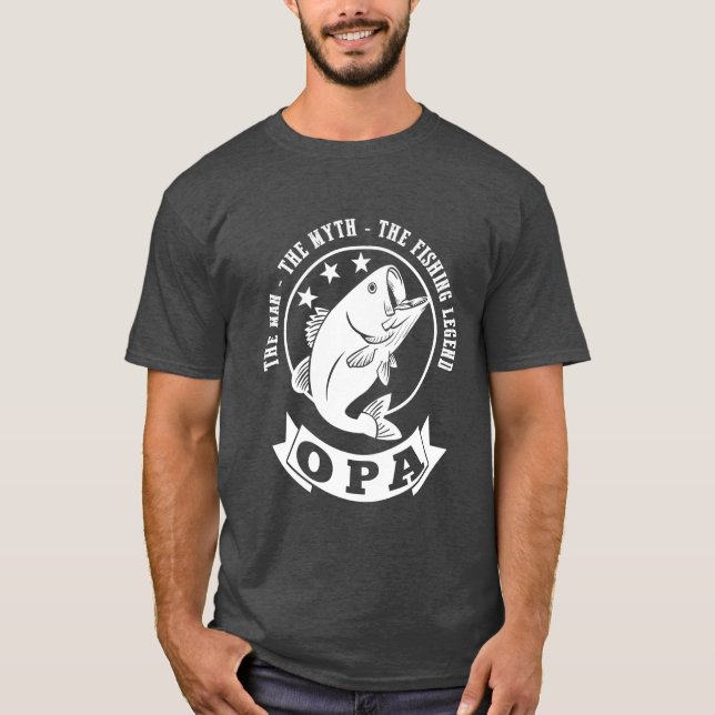 T-shirt Opa la légende de pêche (Devant)