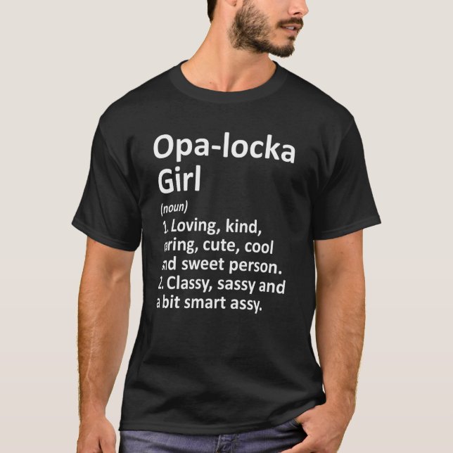 T-shirt OPA-LOCKA GIRL FLORIDA Funny City Accueil Racines  (Devant)