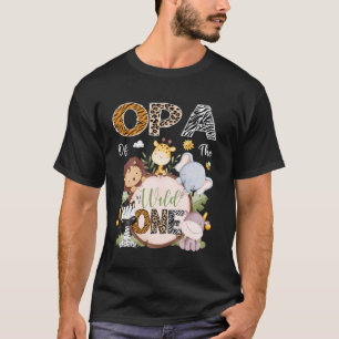 T-shirt Opa Of The Wild Un 1Er Anniversaire Safari Jungle 