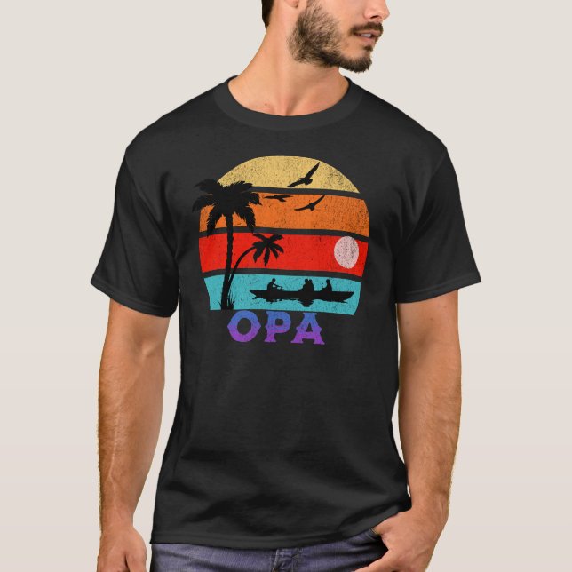 T-shirt Opa Retro Sunset Ocean Grand-père (Devant)