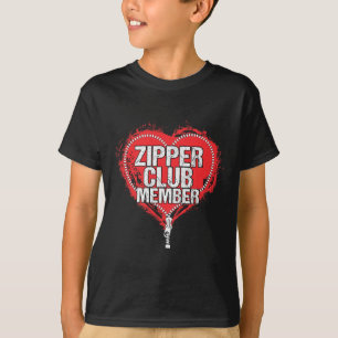 T-shirt Open Heart Chirurgie Humour Zipper Club Membre Tee