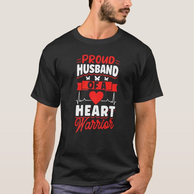 T-shirt Open Heart Surgery Bypass Awareness Heart Proud Hu (Devant)
