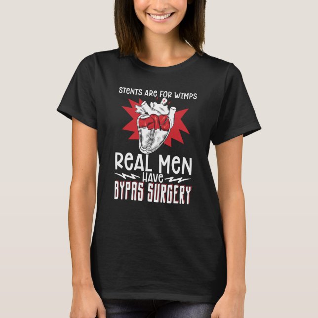 T-shirt Open Heart Surgery Bypass Awareness Heart Stents A (Devant)