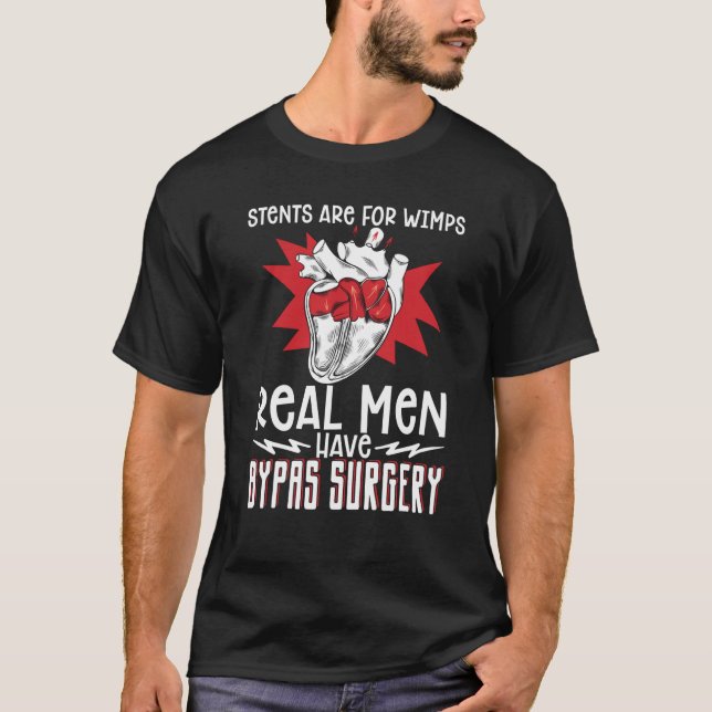 T-shirt Open Heart Surgery Bypass Awareness Heart Stents A (Devant)