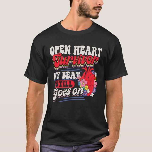 T-shirt Open Heart Surgery Bypass Awareness Heart There Is (Devant)