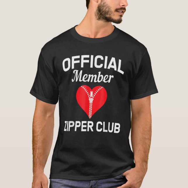 T-shirt Open Heart Surgery Zipper Club Bypass Get Well Rec (Devant)