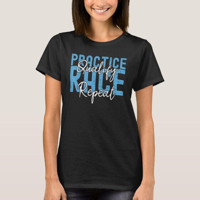T-shirt Open Wheel Formula Auto Racing Car Practice Qualif (Devant)