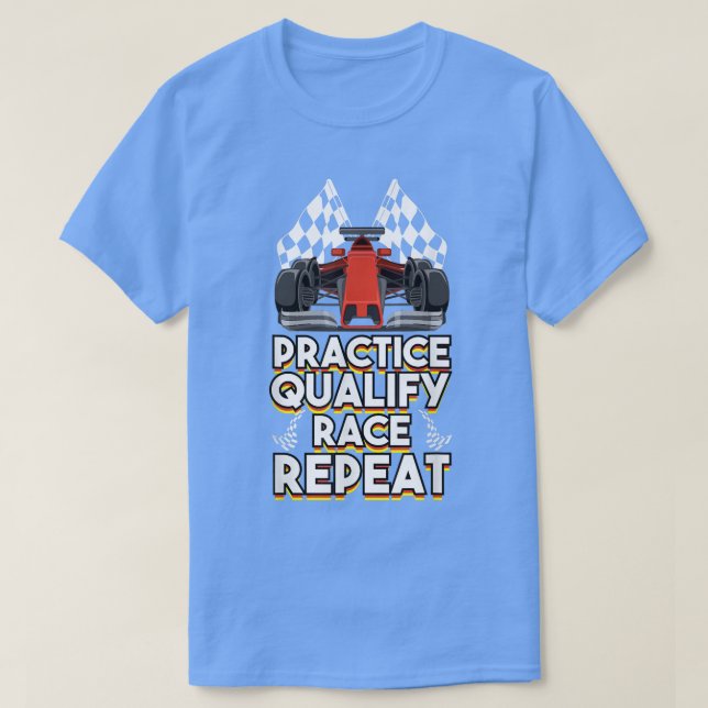 T-shirt Open Wheel Formula Racing Car Practice Qualifier R (Design devant)