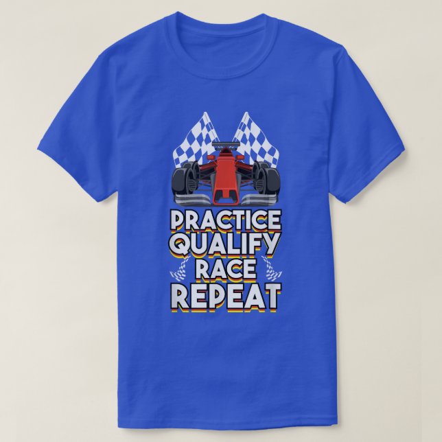 T-shirt Open Wheel Formula Racing Car Practice Qualifier R (Design devant)