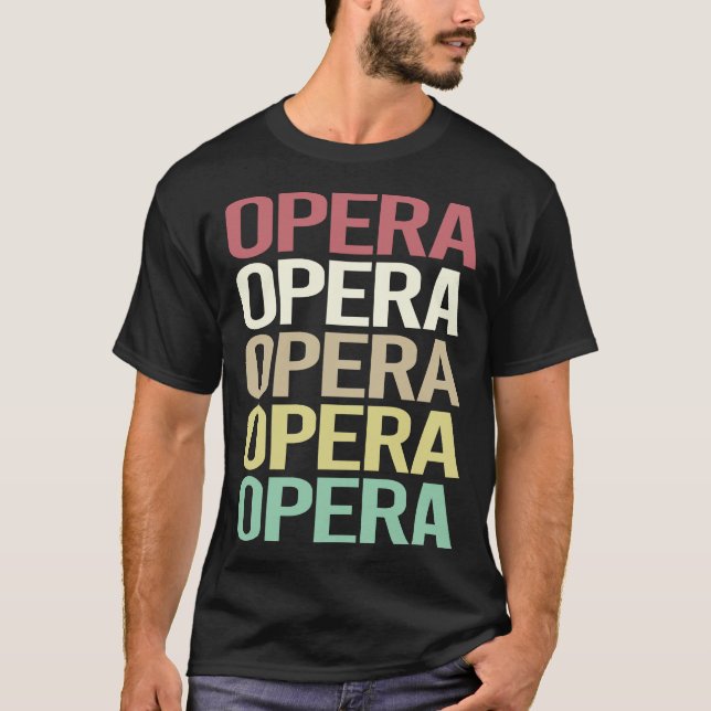T-shirt Opéra de texte coloré (Devant)