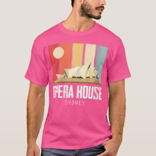 T-shirt Opéra Femme Sydney En Australie Retro Sunri
