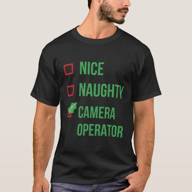 T-shirt Opérateur de caméra Funny Pyjama cadeau de Noël (Devant)