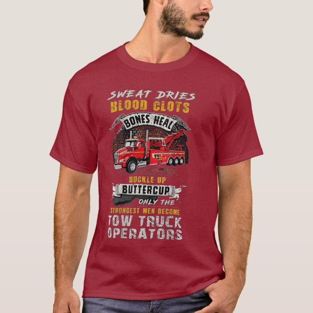 T-shirt Opérateur de camion-remorque le plus puissant (Devant)