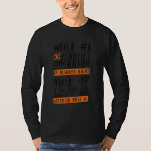 T-shirt Opérateur de chariot élévateur certifié Règle vint