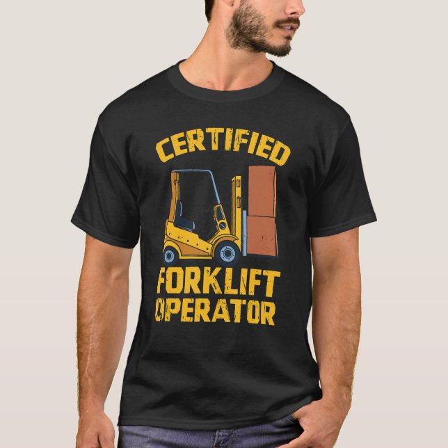 T-shirt Opérateur de chariots élévateurs certifiés pour ho (Devant)