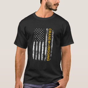 T-shirt Opérateur de grue Rigger American Flag Cadeau