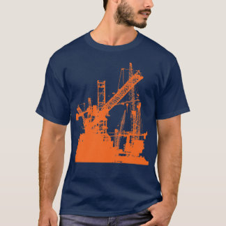 T-shirt Opérateur de grue tour Travailleur de construction