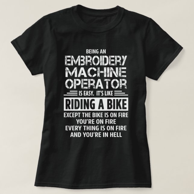 T-shirt Opérateur de machine à broder (Design devant)