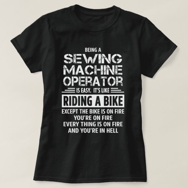 T-shirt Opérateur de machine à coudre (Design devant)